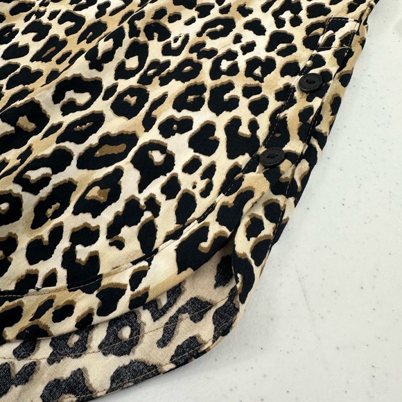 Foxcroft x Appleseed’s Leopard Print Wrinkle Free Button Front Shirt Blouse 20W - Picture 7 of 13